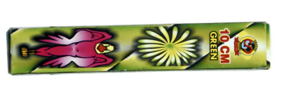 10 CM GREEN  SPARKLERS