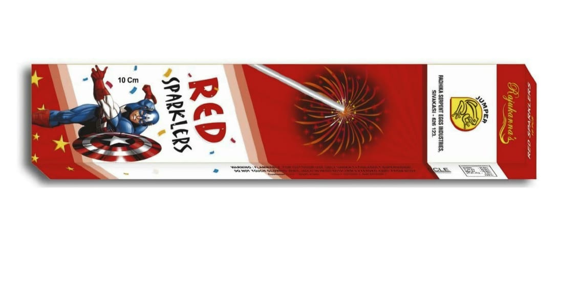 10 CM RED COLOUR SPARKLERS