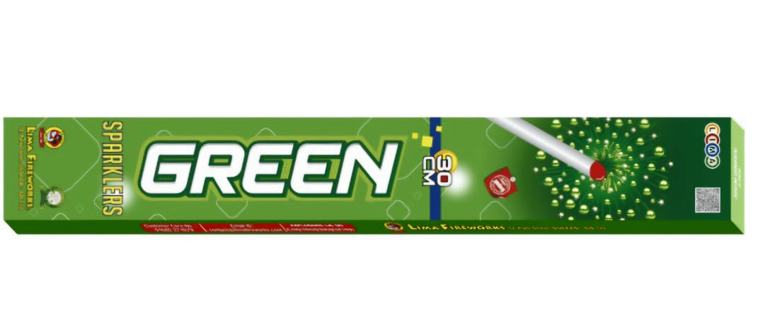 30 CM GREEN  COLOUR SPARKLERS
